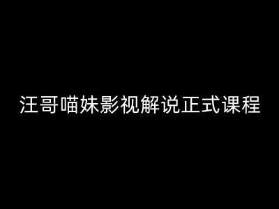 汪哥影视解说正式课程：剪映/PR教学/视解说剪辑5大黄金法则/全流程剪辑7把利器等等-知库