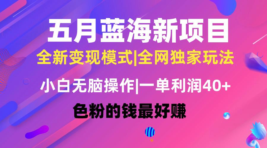 五月蓝海项目全新玩法，小白无脑操作，一天几分钟，矩阵操作，月入4万+-知库