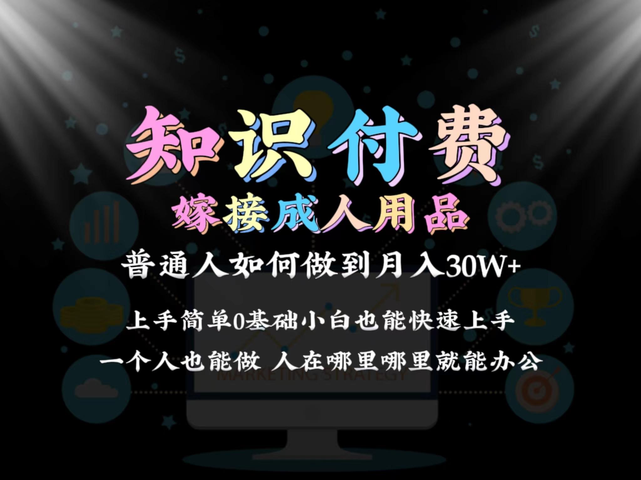 2024普通人做知识付费结合成人用品如何实现单月变现30w 保姆教学1.0-知库