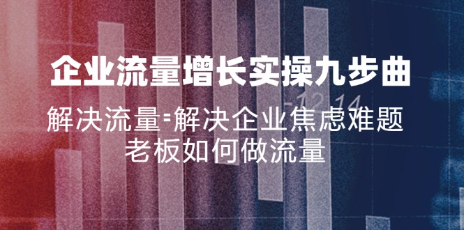 企业流量增长实战九步曲，解决流量=解决企业焦虑难题，老板如何做流量-知库