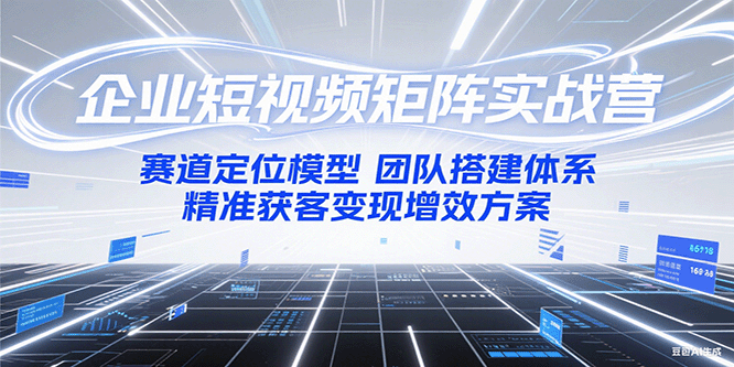 企业短视频矩阵实战营：赛道定位模型+团队搭建体系+精准获客变现增效方案-知库