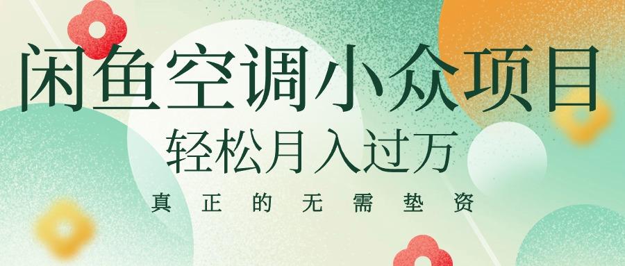 闲鱼卖空调小众项目 轻松月入过万 真正的无需垫资金-知库