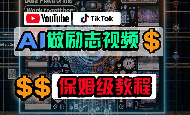 利用AI制作励志视频，在YouTube和TikTok赚钱，小白可做(附工具-知库