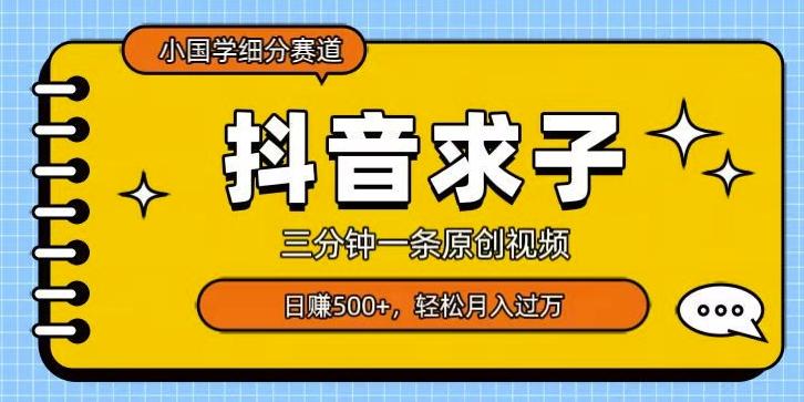 小国学细分赛道，三分钟一条原创视频，日赚500+，可矩阵复制-知库