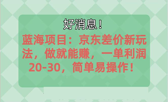 越早知道越能赚到钱的蓝海项目：京东大平台操作，一单利润20-30，简单…-知库