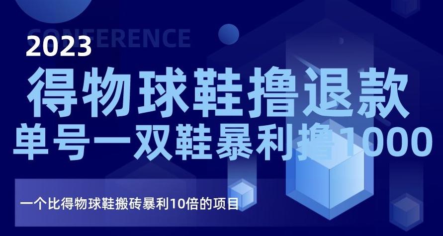 2023得物球鞋撸退款，单号一双鞋暴利撸1000，一个比得物球鞋搬砖暴利10倍的项目【揭秘】-知库