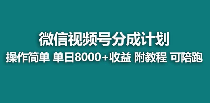 【蓝海项目】视频号分成计划最新玩法，单天收益8000+，附玩法教程，24年…-知库