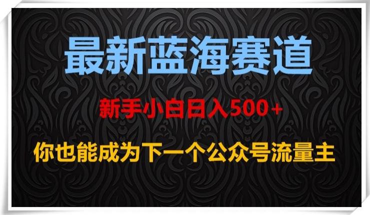 最新蓝海赛道，新手小白日入500+，你也能成为下一个公众号流量主【揭秘】-知库