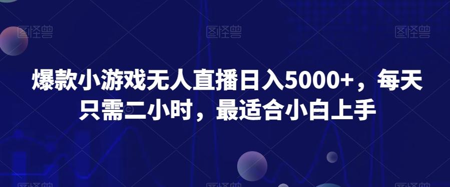 爆款小游戏无人直播日入5000+，每天只需二小时，最适合小白上手-知库