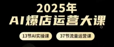 2025年AI爆店运营大课，13节AI实操课+37节流量运营课-知库