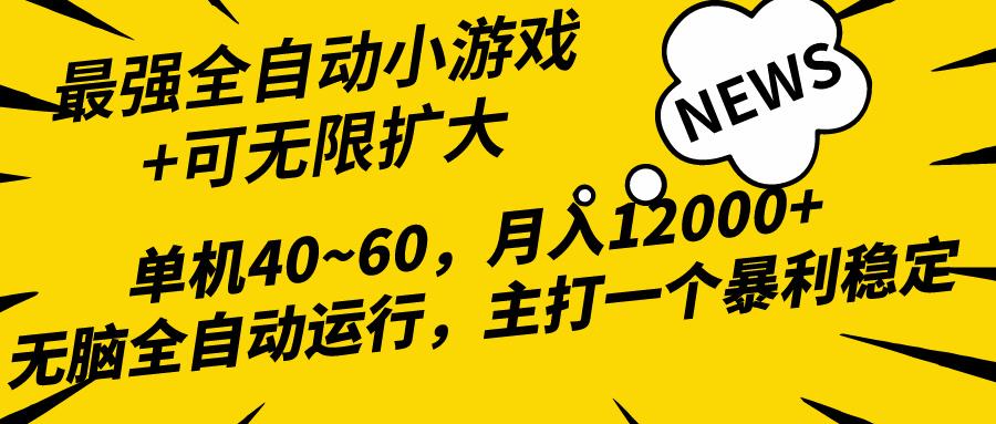 (10046期)2024最新全网独家小游戏全自动，单机40~60,稳定躺赚，小白都能月入过万-知库