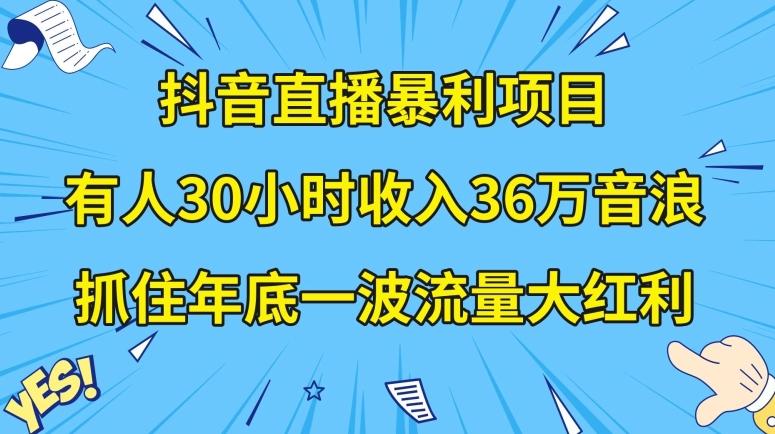 抖音直播暴利项目，有人30小时收入36万音浪，公司宣传片年会视频制作，抓住年底一波流量大红利【揭秘】-知库