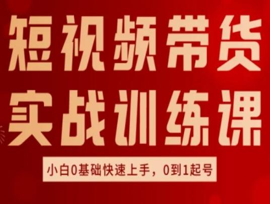 短视频带货实战训练课，好物分享实操，小白0基础快速上手，0到1起号-知库