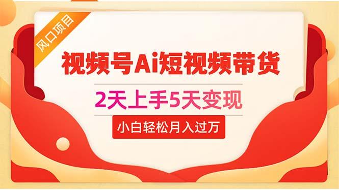 2天上手5天变现视频号Ai短视频带货0粉丝0基础小白轻松月入过万-知库