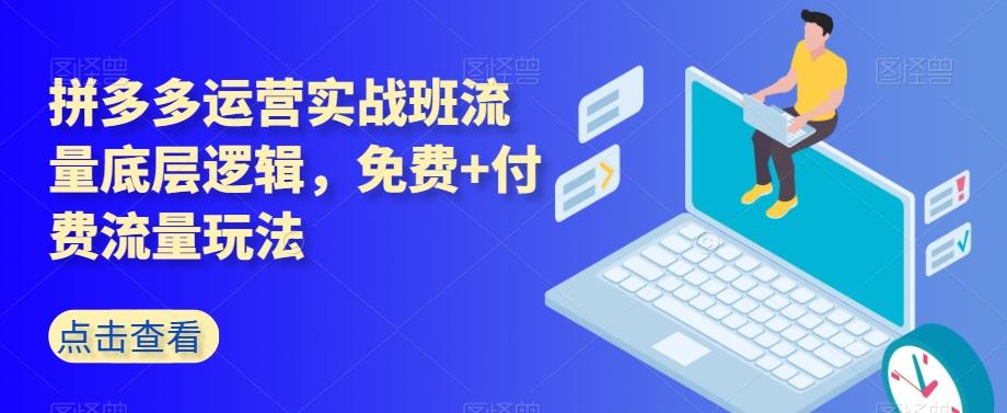 拼多多运营实战班流量底层逻辑，免费+付费流量玩法-知库