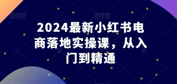 2024最新小红书电商落地实操课，从入门到精通-知库