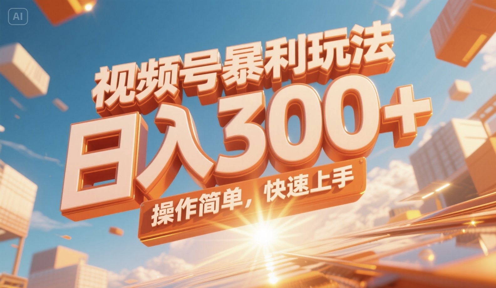 视频号暴利玩法，日入300+，操作简单，快速上手。-知库
