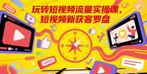 玩转短视频流量实操课，短视频新获客罗盘-知库