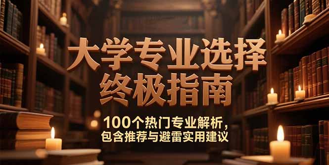 付费文：大学专业选择终极指南,100个热门专业解析,包含推荐与避雷实用建议-知库
