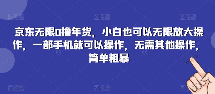 京东无限0撸年货，小白也可以无限放大操作，一部手机就可以操作，无需其他操作，简单粗暴-知库