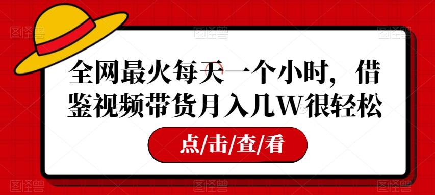 全网最火每天一个小时，借鉴视频带货月入几W很轻松【揭秘】-知库