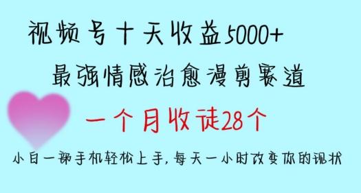 十天收益5000+，多平台捞金，视频号情感治愈漫剪，一个月收徒28个，小白一部手机轻松上手【揭秘】-知库