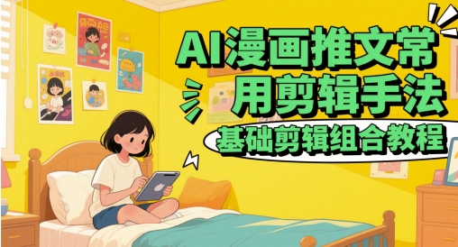 AI漫画推文常用剪辑手法，基础剪辑组合教程-知库