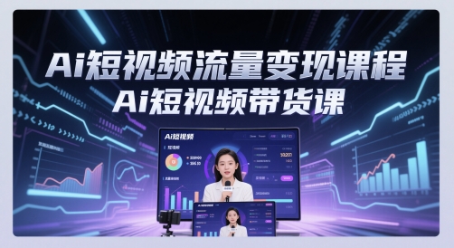 Ai短视频流量变现课程，Ai短视频带货课-知库