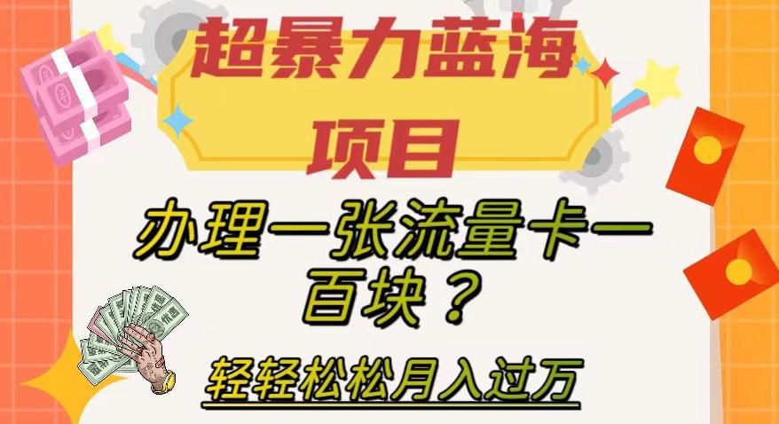 超暴力蓝海项目，办理一张流量卡一百块？轻轻松松月入过万，保姆级教程【揭秘】-知库