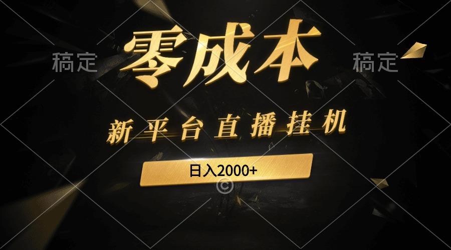 (9841期)新平台直播挂机最新玩法，0成本，不违规，日入2000+-知库