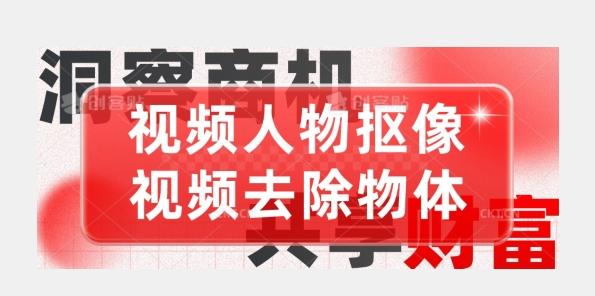 【超强视频处理工具】视频人物抠像+视频去除物体-知库