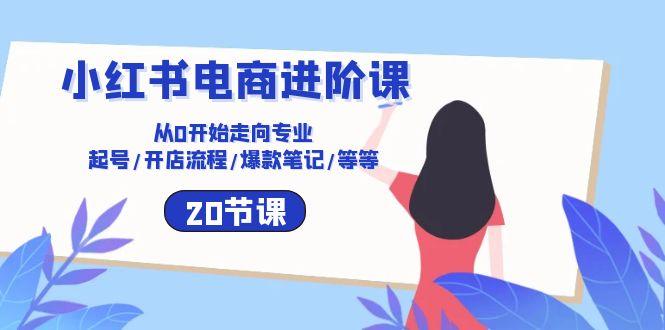 小红书电商进阶课：从0开始走向专业 起号/开店流程/爆款笔记/等等(20节-知库