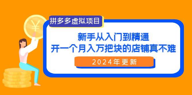 (9744期)拼多多虚拟项目：入门到精通，开一个月入万把块的店铺 真不难(24年更新)-知库