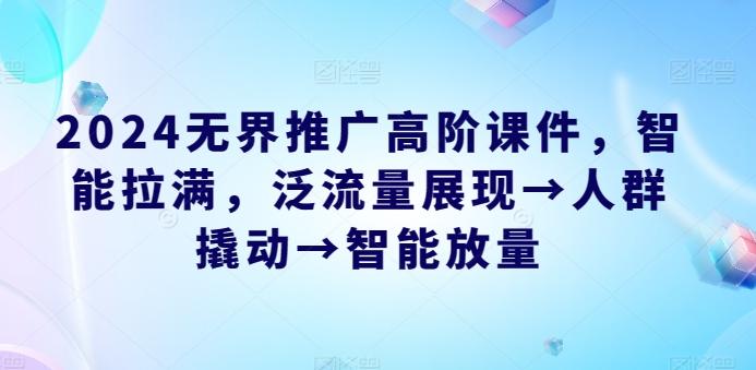 2024无界推广高阶课件，智能拉满，泛流量展现→人群撬动→智能放量-知库