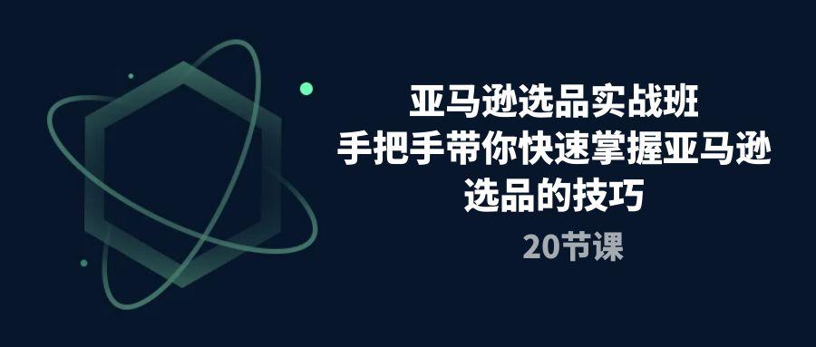 亚马逊选品实战班，手把手带你快速掌握亚马逊选品的技巧(20节课-知库