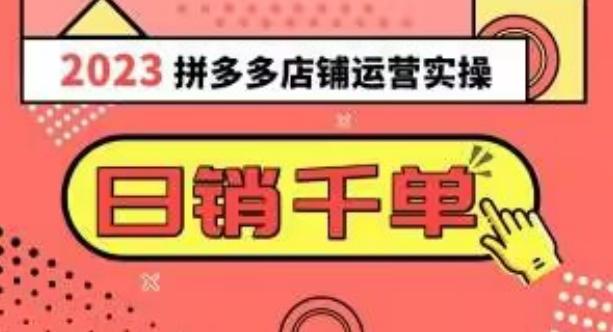 2023拼多多运营实操，每天30分钟日销1000＋，爆款选品技巧大全（10节课）-知库