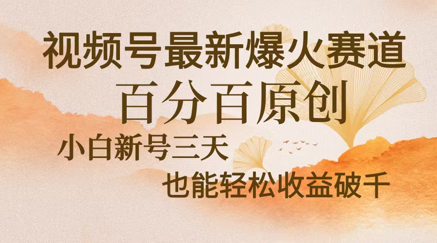 视频号最新爆火赛道，中老年粉深信不疑，百分百原创，新号三天收益轻松…-知库