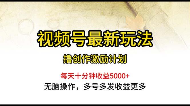 视频号最新玩法，每日一小时月入5000+-知库