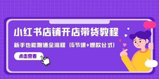 (9883期)最新小红书店铺开店带货教程，新手也能跑通全流程(6节课+爆款公式)-知库