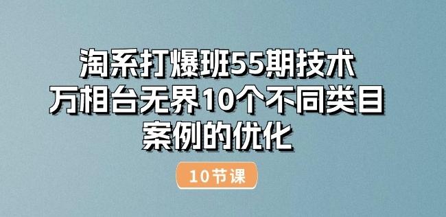 淘系打爆班55期技术：万相台无界10个不同类目案例的优化(10节)-知库