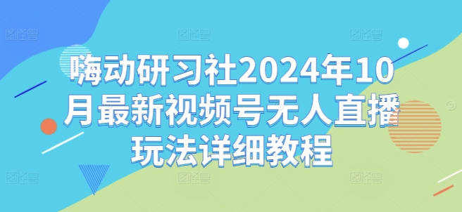 嗨动研习社2024年10月最新视频号无人直播玩法详细教程-知库