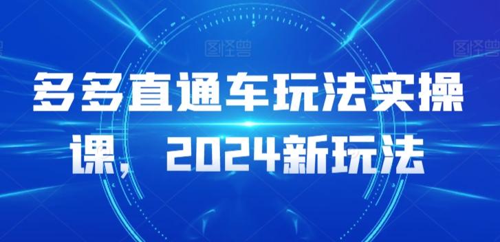 多多直通车玩法实操课，2024新玩法-知库