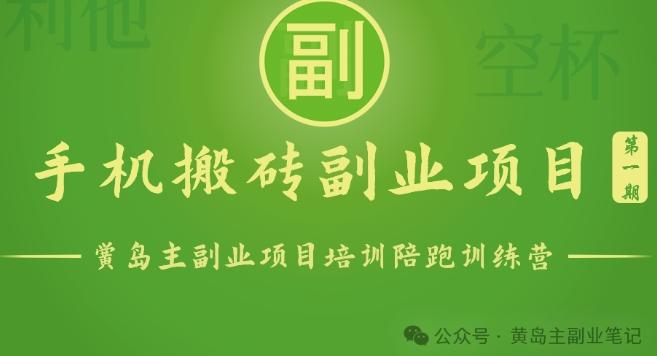 手机搬砖小副业项目训练营1.0，实测1小时收益50+，一部手机轻松日入100+-知库