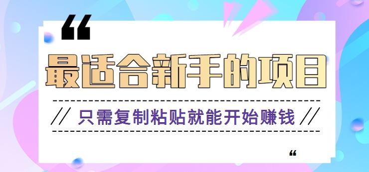 2024最适合新手操作的项目，新手小白只需复制粘贴就能开始赚钱【视频教程+软件】-知库