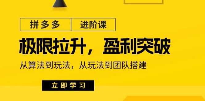 拼多多·进阶课：极限拉升/盈利突破：从算法到玩法 从玩法到团队搭建-18节-知库