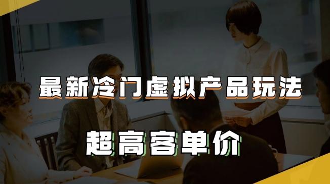 最新冷门虚拟产品玩法，超高客单价，月入2-3万＋【揭秘】-知库