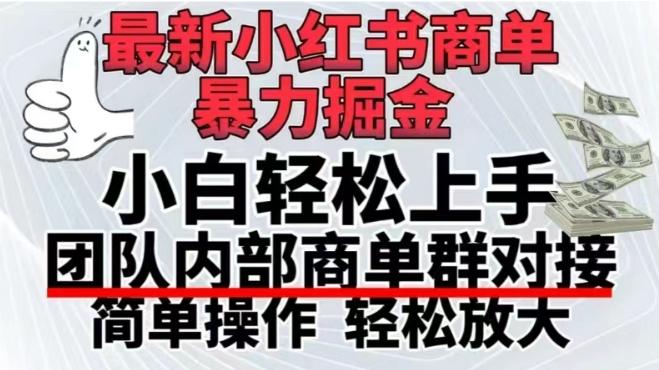 最新小红书商单，暴力掘金，单月稳定变现3W+-知库