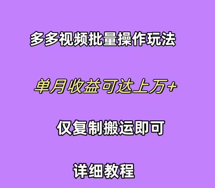 (10029期)拼多多视频带货快速过爆款选品教程 每天轻轻松松赚取三位数佣金 小白必…-知库