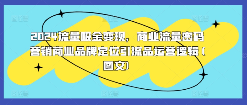 2024流量吸金变现，商业流量密码营销商业品牌定位引流品运营逻辑(图文)-知库