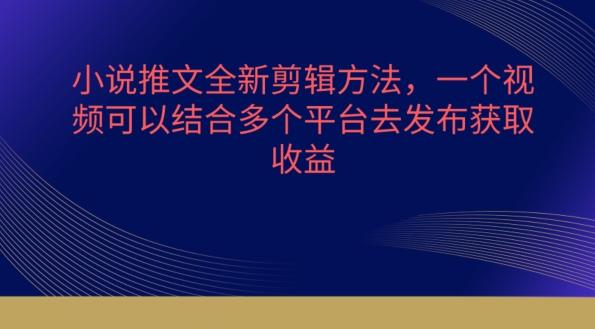 小说推文全新剪辑方法，一个视频可以结合多个平台去发布获取【揭秘】-知库